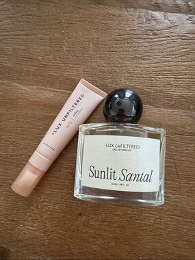 Lux Unfiltered Sunlit Santal and lip balm bundle